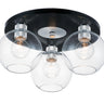 Maxim Lighting Vessel 3-Light Flush Mount Black/Brushed Aluminum