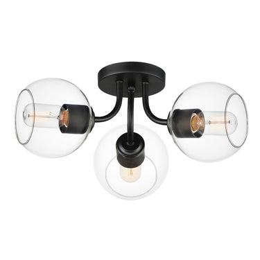 Maxim Lighting Knox 3-Light Semi-Flush Mount Black