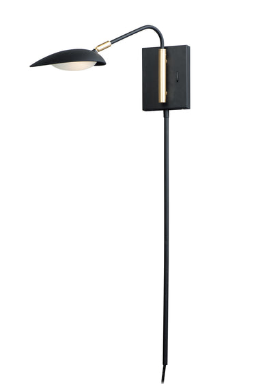 Maxim Lighting Scan LED Pin-Up Wall Sconce Black/Satin Brass