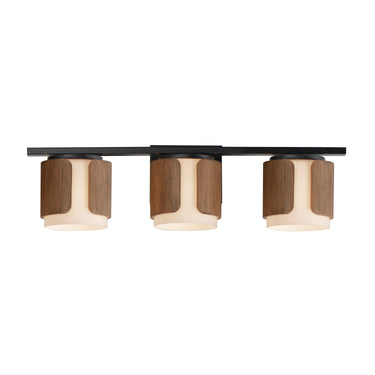 Maxim Lighting Draughtsman 3-Light Bath Vanity Walnut/Black