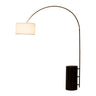 Nova of California Palos Verdes Arc Floor Lamp 82 Dark Brown Brushed Nickel