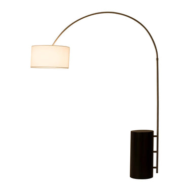 Nova of California Palos Verdes Arc Floor Lamp 82 Dark Brown Brushed Nickel