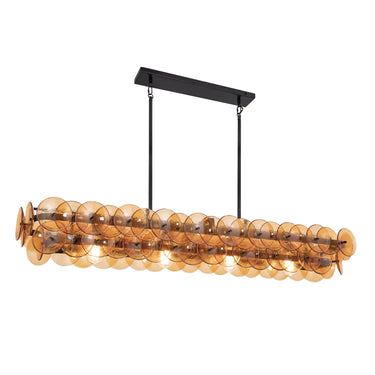 Maxim Lighting Loren 54" Linear Chandelier Gunmetal
