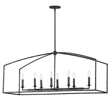 Maxim Lighting Martel 8-Light Linear Chandelier Blacksmith