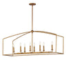 Maxim Lighting Martel 8-Light Linear Chandelier Etruscan Gold