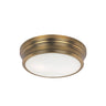 Maxim Lighting Fairmont 2-Light Flush Mount Natural Aged Brass