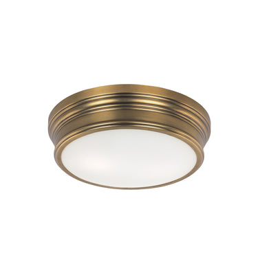 Maxim Lighting Fairmont 2-Light Flush Mount Natural Aged Brass