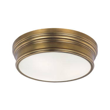 Maxim Lighting Fairmont 3-Light Flush Mount Natural Aged Brass