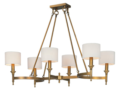 Maxim Lighting Fairmont 6-Light Chandelier Natural Aged Brass