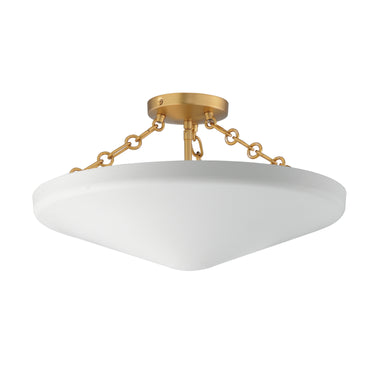 Maxim Lighting Artemis 3-Light Flush Mount Natural Aged Brass