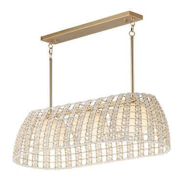 Maxim Lighting Macrame 3-Light Linear Pendant Gold