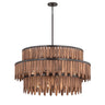 Maxim Lighting Marimba 3-Tier Chandelier Walnut