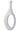 Finesse Decor Trombone Vase Small White