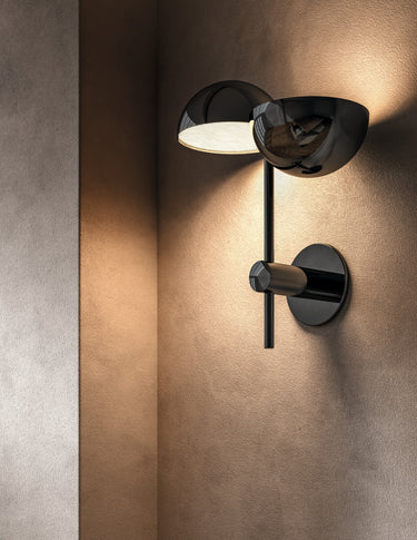 Penta Elisabeth wall sconce with glass shade, designed by Carlo Colombo