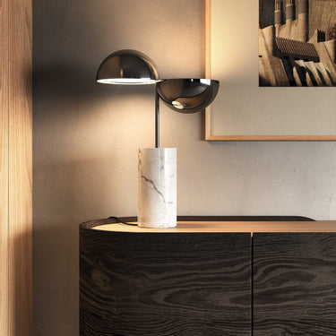 Penta Elisabeth table lamp with glass shade and metal base