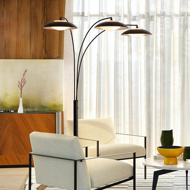 Nova Saucer 3-Light Arc Floor Lamp in Default, photo 1