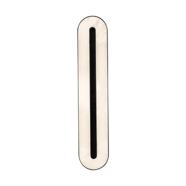 Wyllis 24" oval alabaster wall sconce in bronze finish, ideal for modern residential interiors.