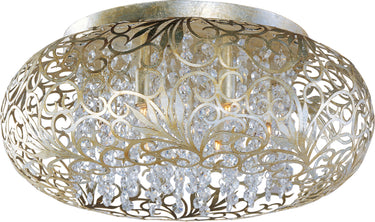 Maxim Lighting Arabesque 7-Light Flush Mount Golden Silver