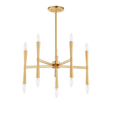 Maxim Lighting Rome 10-Light Chandelier Satin Brass