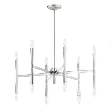 Maxim Lighting Rome 12-Light Chandelier Satin Nickel