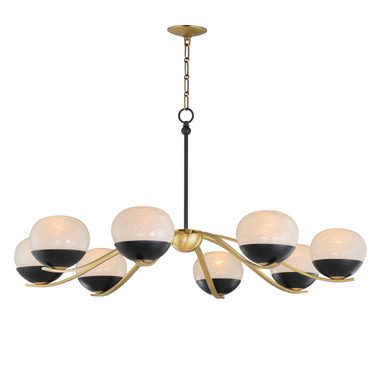 Maxim Lighting Lucerne 8-Light Chandelier Black/Natural Aged Brass