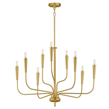 Maxim Lighting Vela 9-Light Chandelier Satin Brass