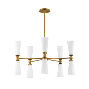 Maxim Lighting Krevat 10-Light Chandelier Black/Natural Aged Brass