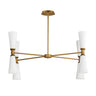 Maxim Lighting Krevat 8-Light Chandelier Black/Natural Aged Brass