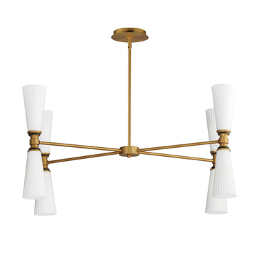 Maxim Lighting Krevat 8-Light Chandelier Black/Natural Aged Brass