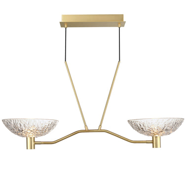 Maxim Lighting Metropolis 2-Light Linear LED Pendant Satin Brass