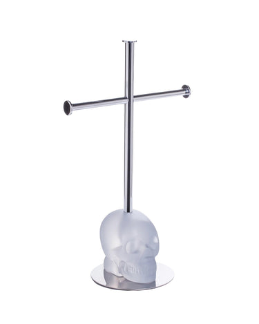 Cranium Towel Rack Clear by Vallvé, front view