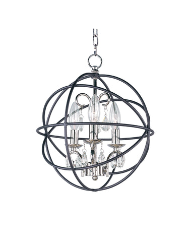 Maxim Lighting Orbit 3-Light Pendant Anthracite/Polished Nickel