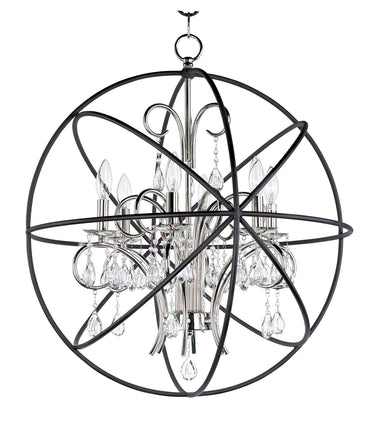 Maxim Lighting Orbit 6-Light Pendant Anthracite/Polished Nickel