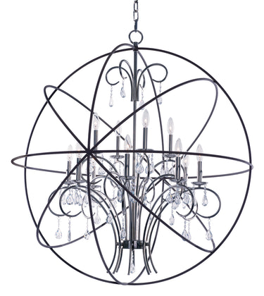 Maxim Lighting Orbit 12-Light Pendant Anthracite/Polished Nickel
