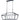 Maxim Lighting Abode 5-Light Linear Chandelier Textured Black/Polished Nickel