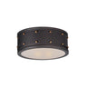 Maxim Lighting Trestle 2-Light Flush Mount Oil Rubbed Bronze/Antique Brass