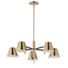 Maxim Lighting Carlo 5-Light LED Chandelier Dark Bronze, Leather, Heritage Brass