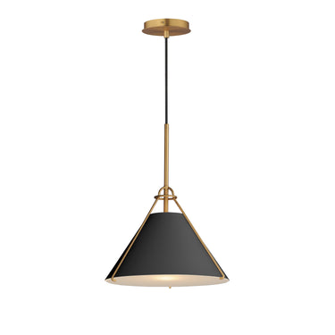 Maxim Lighting Lucas Pendant Black/Natural Aged Brass