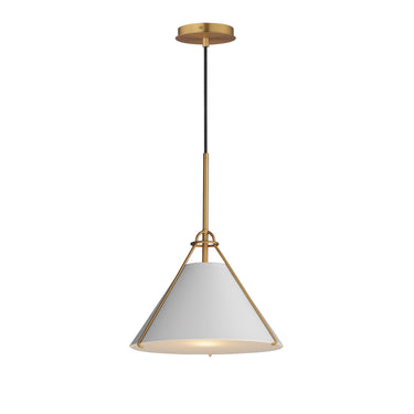 Maxim Lighting Lucas Pendant Light French Gray/Natural Aged Brass