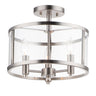 Maxim Lighting Sentinel 3-Light Semi Flush Satin Nickel