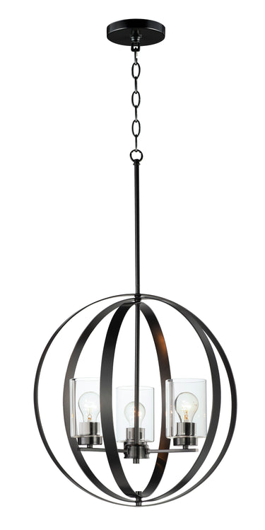 Maxim Lighting Sentinel 3-Light Pendant Black