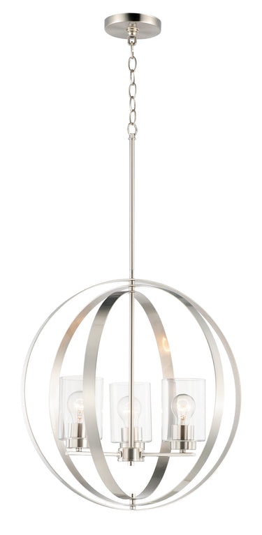 Maxim Lighting Sentinel 3-Light Pendant Satin Nickel