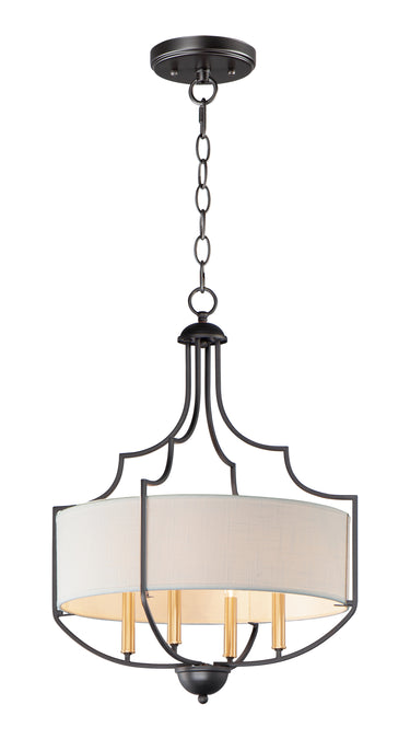 Maxim Lighting Savant 4-Light Chandelier Bronze/Antique Brass