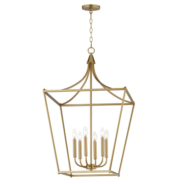 Maxim Lighting Clifton 6-Light Pendant Natural Aged Brass