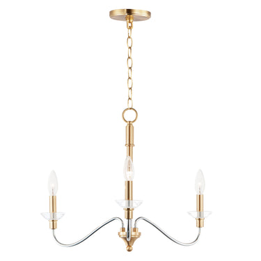 Maxim Lighting Clarion 3-Light Pendant Polished Chrome/Satin Brass