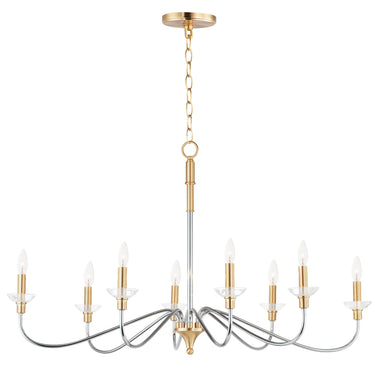 Maxim Lighting Clarion 8-Light Chandelier Polished Chrome/Satin Brass