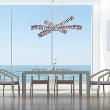 Finesse Decor Crystal Elegance LED Chandelier 3 Ovals