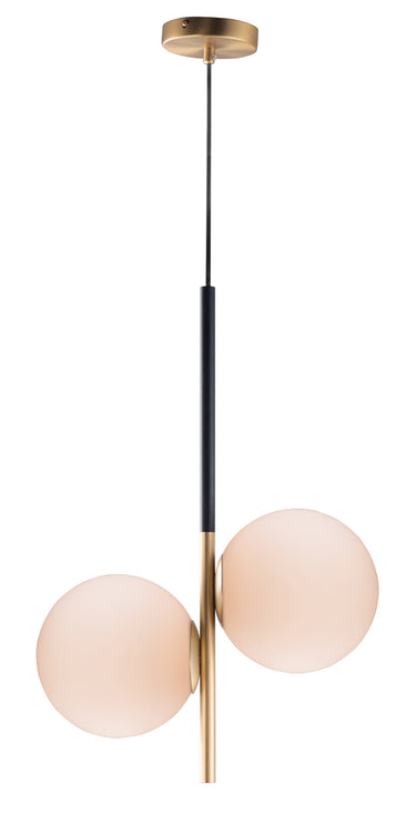 Maxim Lighting Vesper 2-Light Pendant Satin Brass/Black