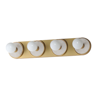Maxim Lighting Hollywood Stone 4-Light Sconce Whit Alabaster/Natural Aged Brass
