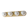 Maxim Lighting Hollywood Stone 4-Light Sconce with LED Bulb Whit Alabaster/Natural Aged Brass
